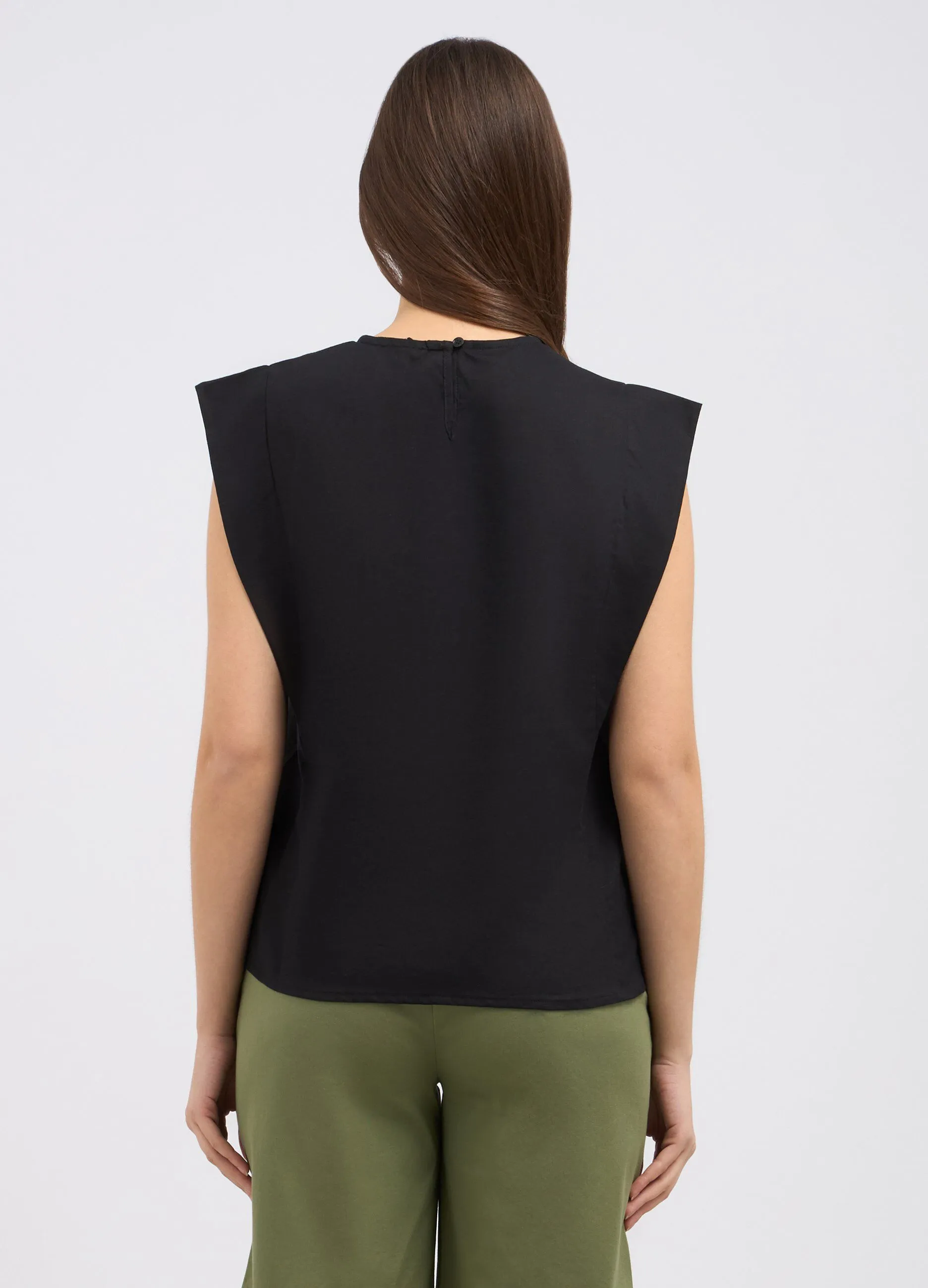 Blusa in misto lino donna