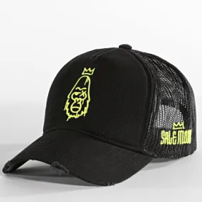 Cappello Trucker King Gorilla Nero Giallo Fluorescente