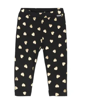 Moschino Leggings fantasia a cuori glitter MDP039